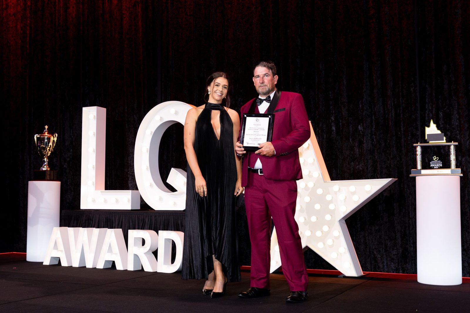 Advanced Landscaping representatives at the Landscape Queensland Awards ceremony