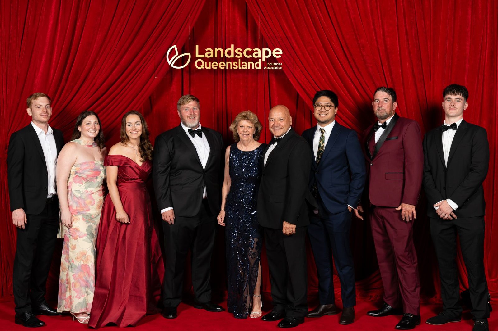 Advanced Landscaping team on the red carpet at the Landscape Queensland Awards night